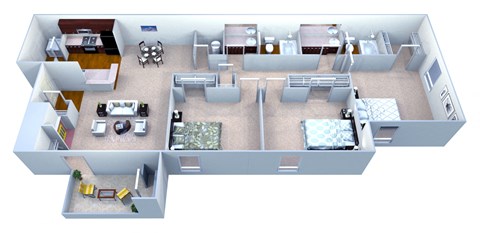Walton Crossing Apartments C1 Floor Plan